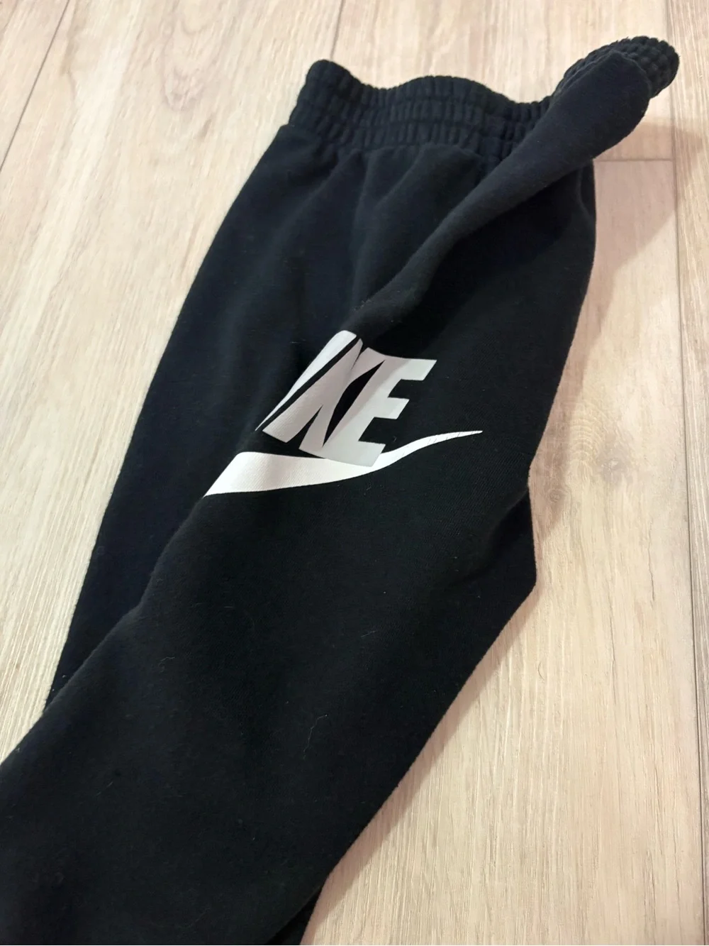 Nike Black Joggers with White Swoosh